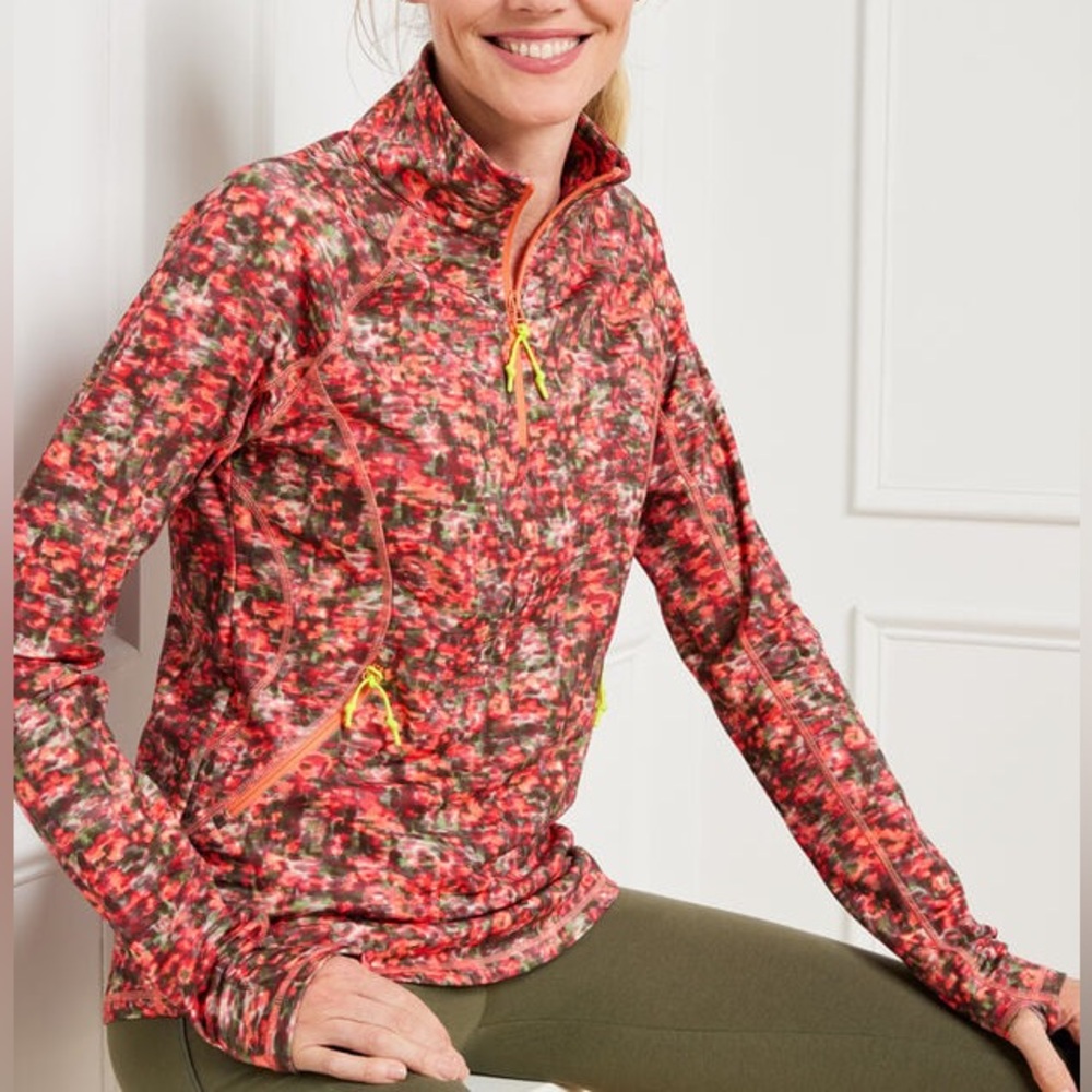 Talbots 3x Plus Performance Interlock Half Zip Pu… - image 1
